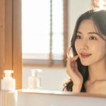 Women applying Skincare routine