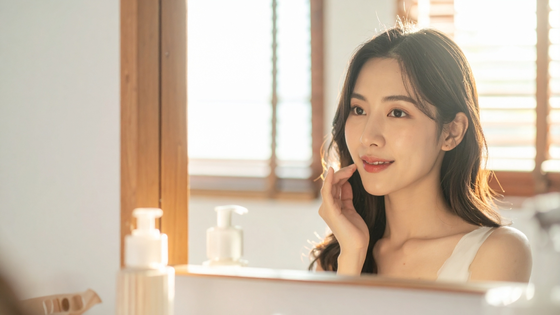 Women applying Skincare routine