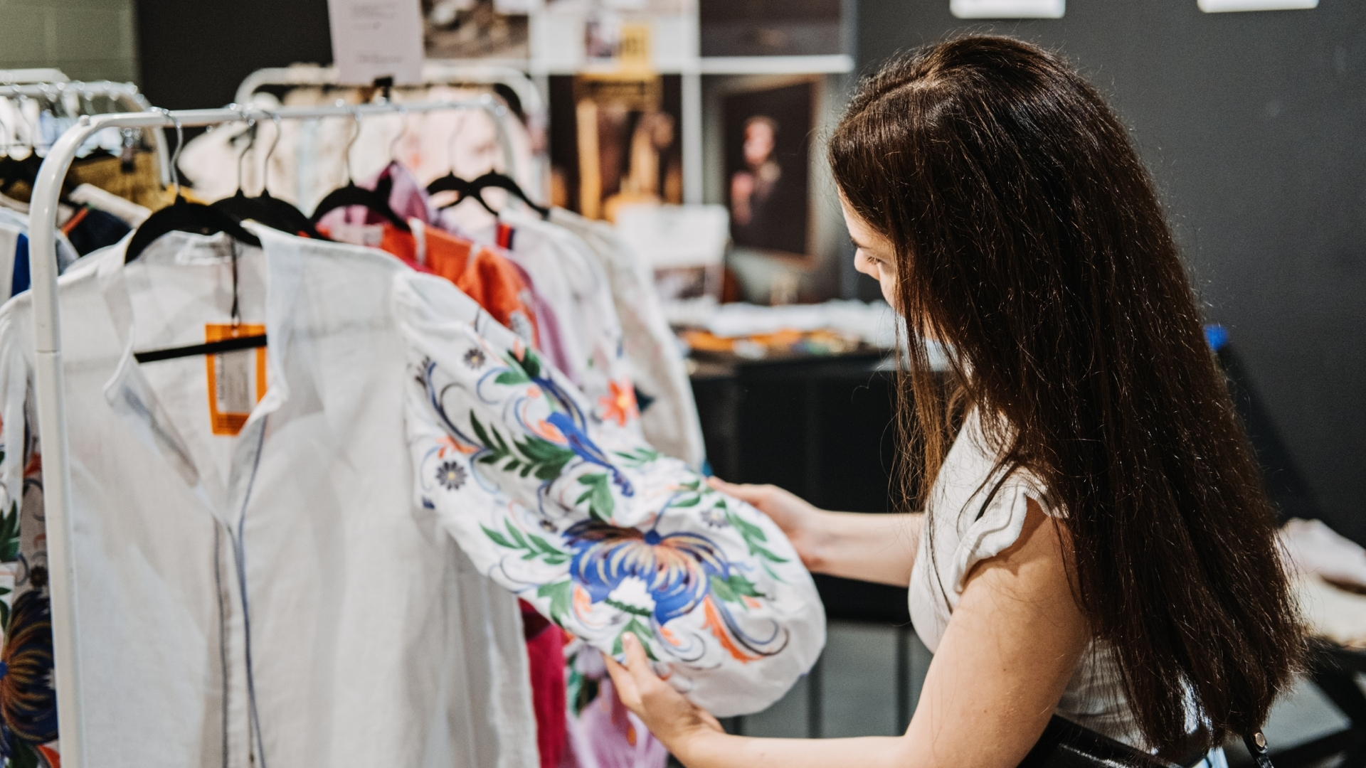 Young woman choosing clothes