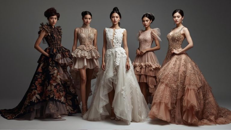 5 women with different outfits