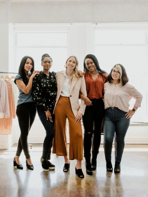 Young female designers in a boutique